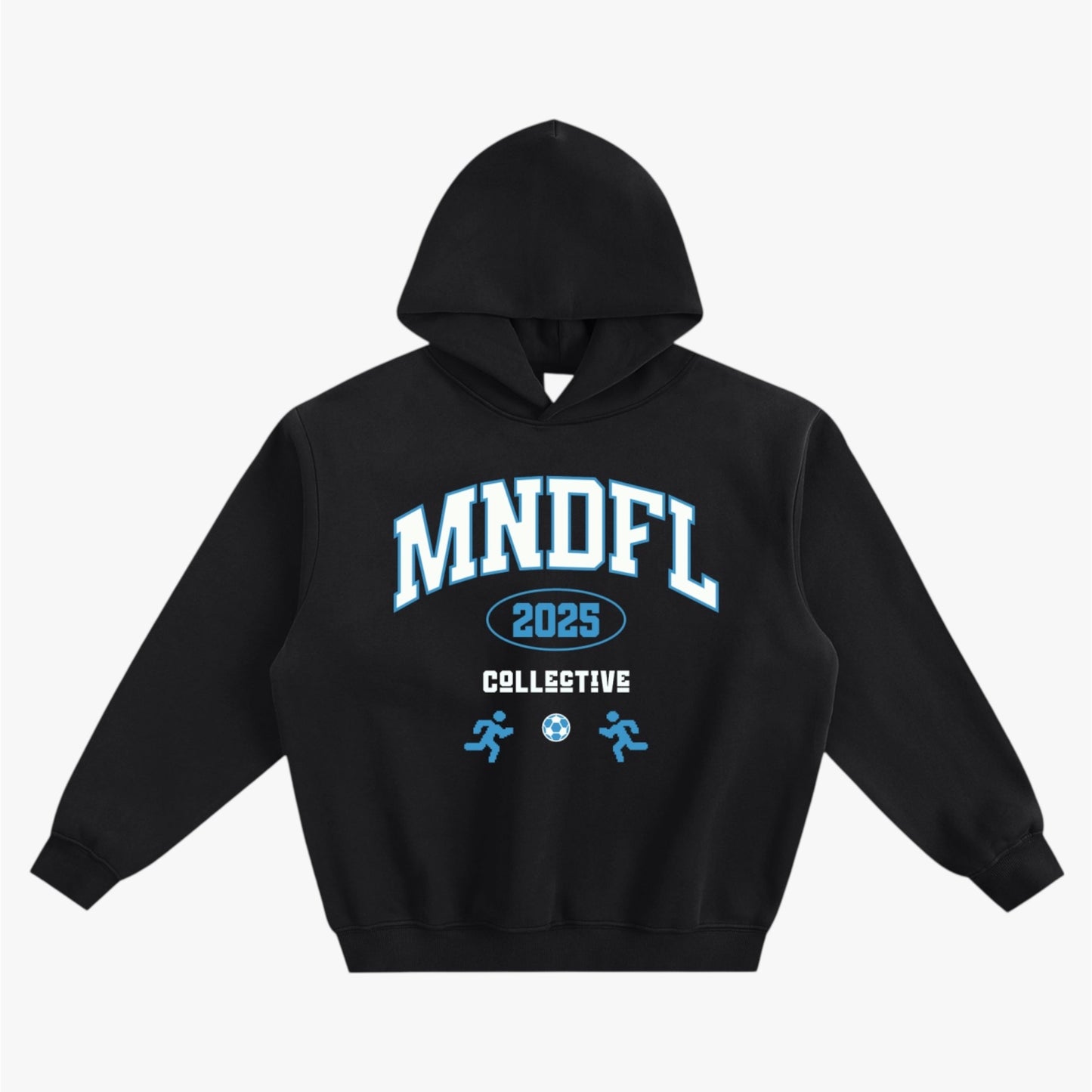 MNDFL HOODIE BLACK AND BLUE