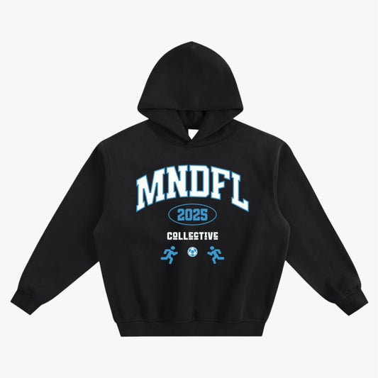 MNDFL HOODIE BLACK AND BLUE